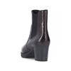 Rieker High Heel Side Zip Gusset Boot - Bordo